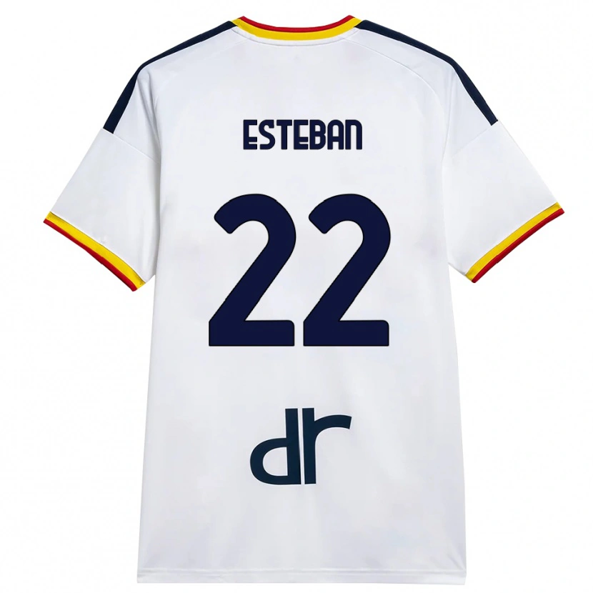 Danxen Kvinder Paco Esteban #22 Hvid Gul Rød Udebane Spillertrøjer 2026/27 Trøje T-Shirt