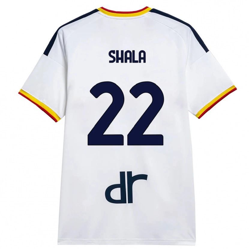 Danxen Kvinder Erlis Shala #22 Hvid Gul Rød Udebane Spillertrøjer 2026/27 Trøje T-Shirt
