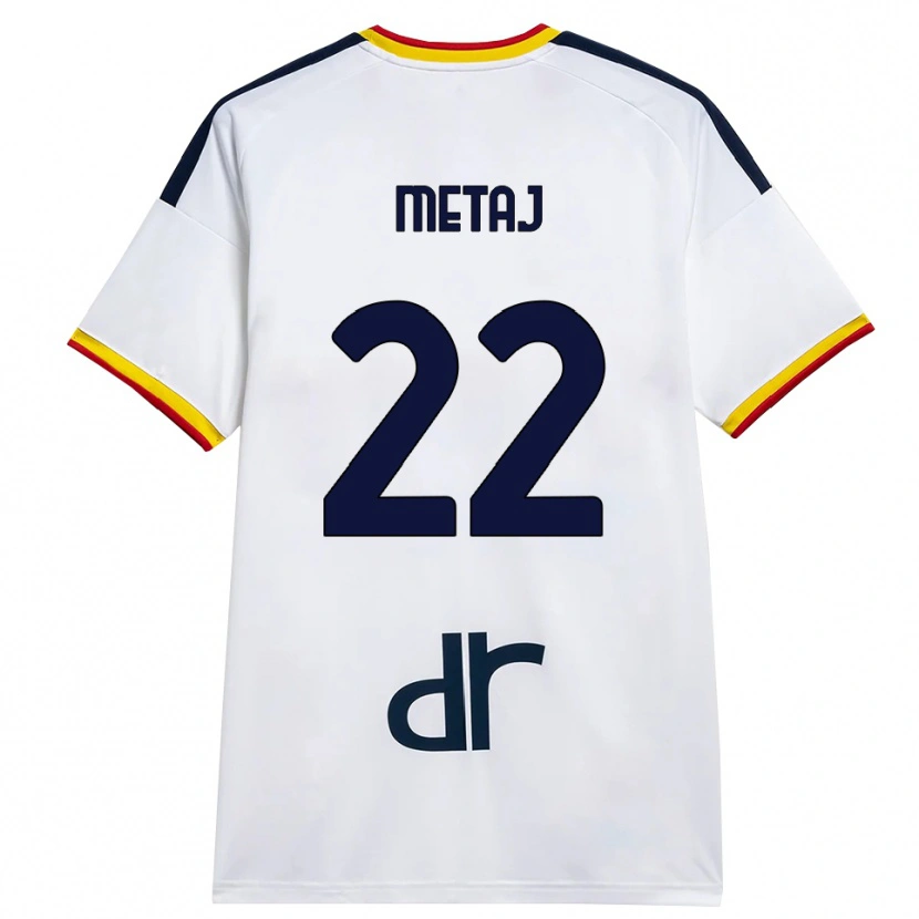 Danxen Kvinder Dejvi Metaj #22 Hvid Gul Rød Udebane Spillertrøjer 2026/27 Trøje T-Shirt