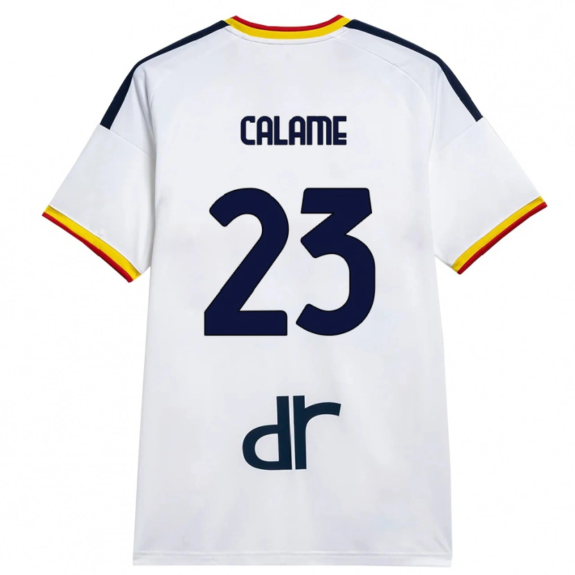 Danxen Kvinder Marouane Calame #23 Hvid Gul Rød Udebane Spillertrøjer 2026/27 Trøje T-Shirt