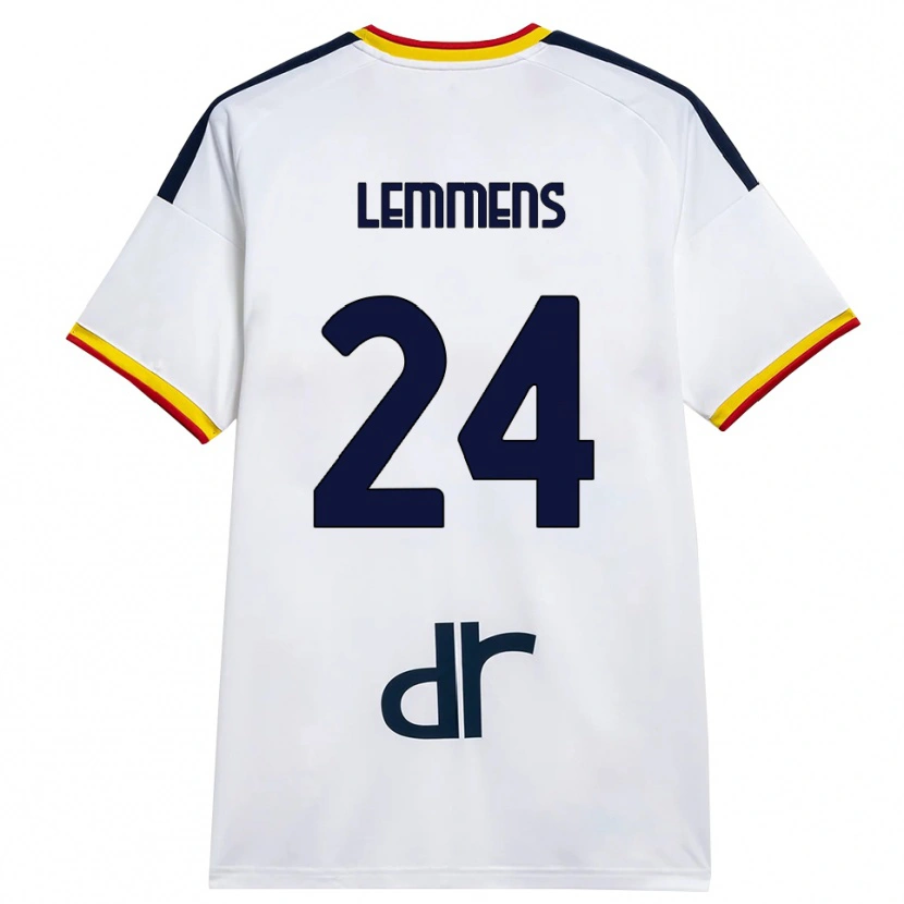 Danxen Kvinder Mats Lemmens #24 Hvid Gul Rød Udebane Spillertrøjer 2026/27 Trøje T-Shirt
