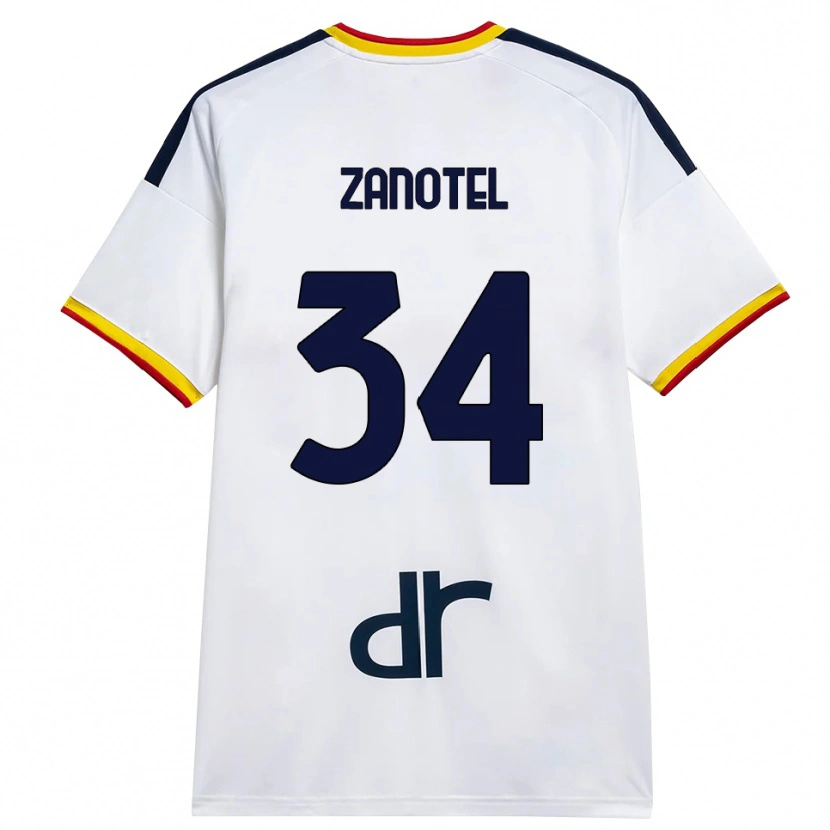 Danxen Kvinder Giovanni Zanotel #34 Hvid Gul Rød Udebane Spillertrøjer 2026/27 Trøje T-Shirt