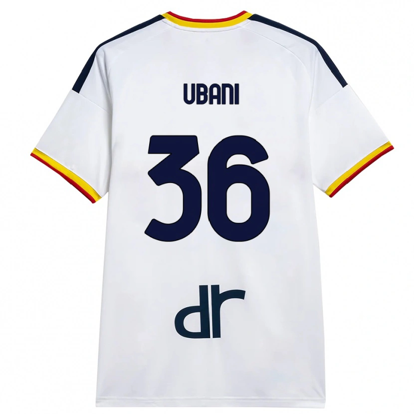 Danxen Kvinder Marlon Ubani #36 Hvid Gul Rød Udebane Spillertrøjer 2026/27 Trøje T-Shirt