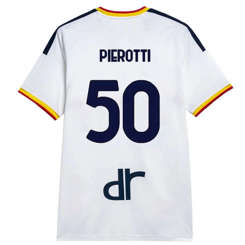 Danxen Kvinder Santiago Pierotti #50 Hvid Gul Rød Udebane Spillertrøjer 2026/27 Trøje T-Shirt