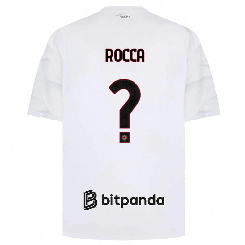 Danxen Kvinder Ludovico Rocca #0 Hvid Rød Sort Udebane Spillertrøjer 2026/27 Trøje T-Shirt