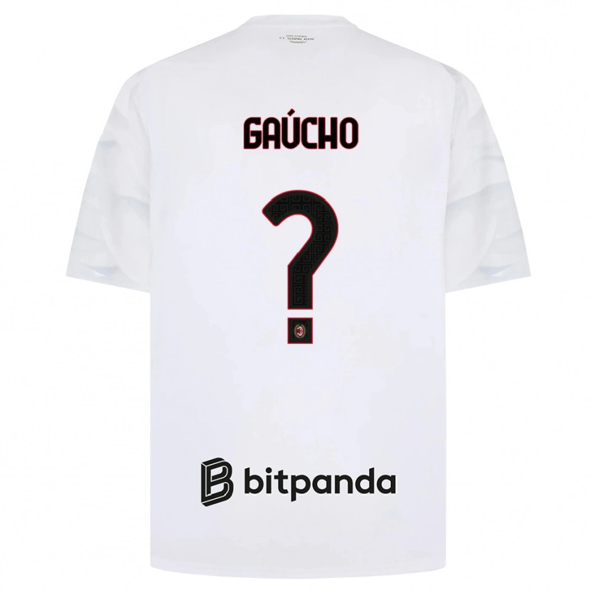 Danxen Kvinder Estevan Gaúcho #0 Hvid Rød Sort Udebane Spillertrøjer 2026/27 Trøje T-Shirt