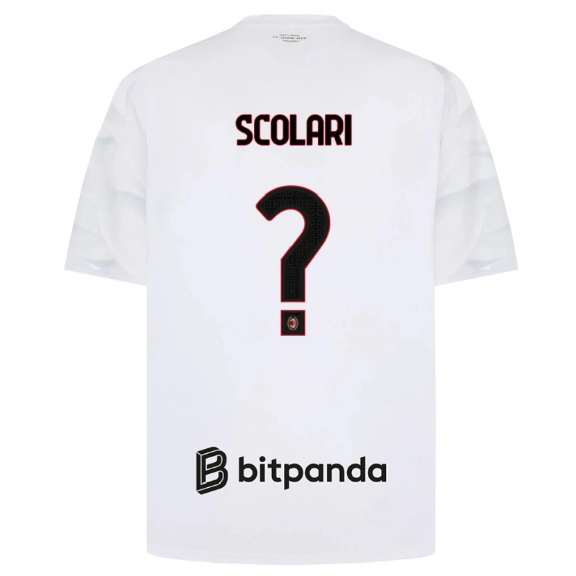 Danxen Kvinder Davide Scolari #0 Hvid Rød Sort Udebane Spillertrøjer 2026/27 Trøje T-Shirt