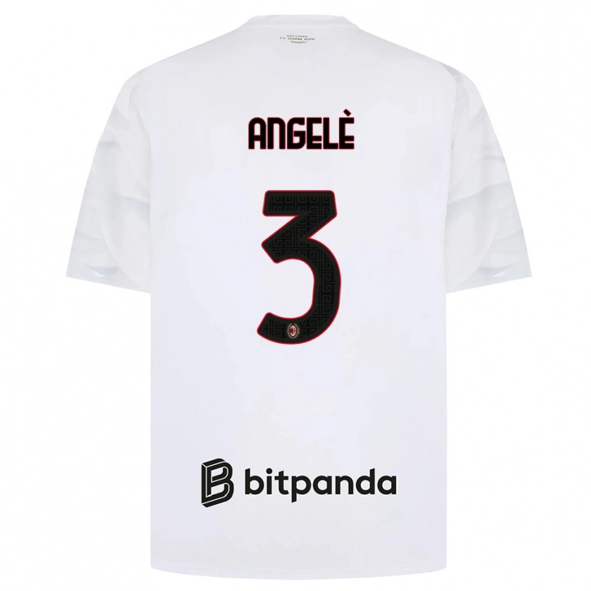 Danxen Kvinder Gregorio Angelè #3 Hvid Rød Sort Udebane Spillertrøjer 2026/27 Trøje T-Shirt