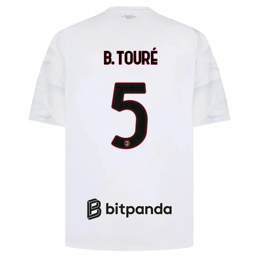 Danxen Kvinder Fode Ballo-Toure #5 Hvid Rød Sort Udebane Spillertrøjer 2026/27 Trøje T-Shirt