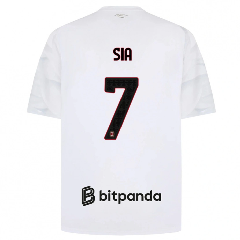 Danxen Kvinder Diego Sia #7 Hvid Rød Sort Udebane Spillertrøjer 2026/27 Trøje T-Shirt