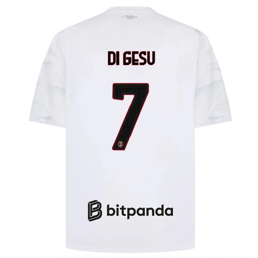 Danxen Kvinder Enrico Di Gesu #7 Hvid Rød Sort Udebane Spillertrøjer 2026/27 Trøje T-Shirt