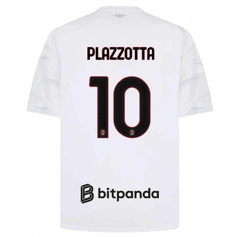 Danxen Kvinder Filippo Plazzotta #10 Hvid Rød Sort Udebane Spillertrøjer 2026/27 Trøje T-Shirt
