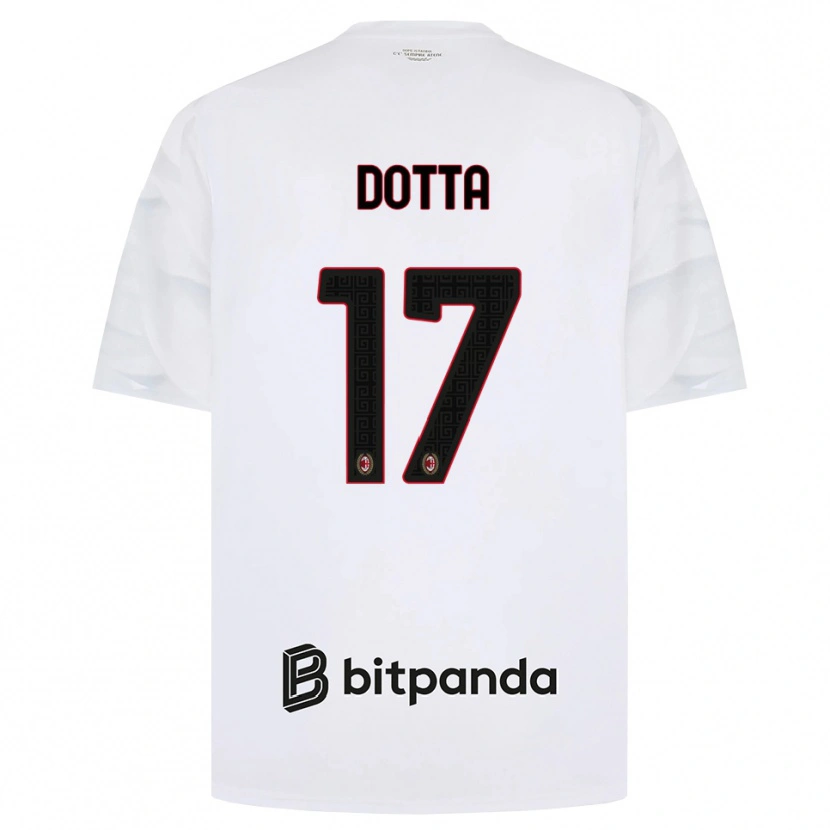 Danxen Kvinder Cristiano Dotta #17 Hvid Rød Sort Udebane Spillertrøjer 2026/27 Trøje T-Shirt