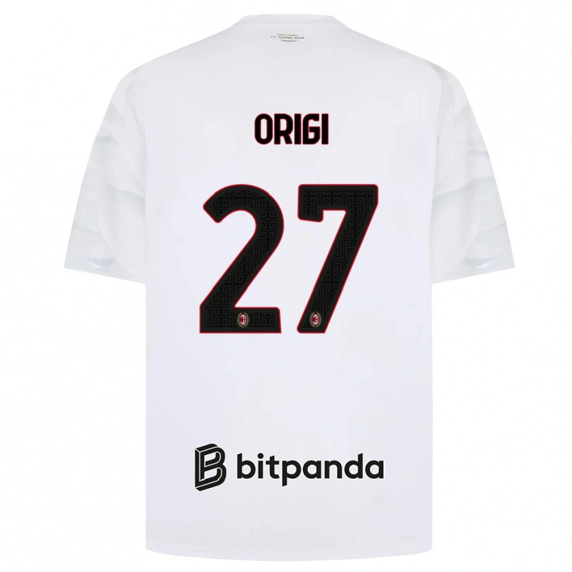 Danxen Kvinder Divock Origi #27 Hvid Rød Sort Udebane Spillertrøjer 2026/27 Trøje T-Shirt