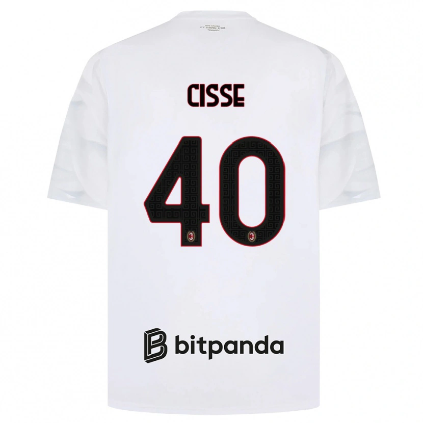 Danxen Kvinder El Hadji Malick Cissé #40 Hvid Rød Sort Udebane Spillertrøjer 2026/27 Trøje T-Shirt