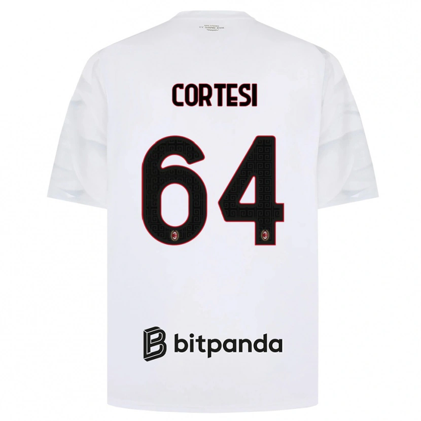 Danxen Kvinder Selena Cortesi #64 Hvid Rød Sort Udebane Spillertrøjer 2026/27 Trøje T-Shirt