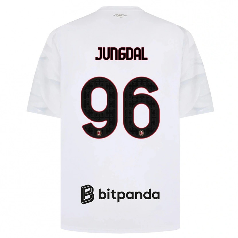 Danxen Kvinder Andreas Jungdal #96 Hvid Rød Sort Udebane Spillertrøjer 2026/27 Trøje T-Shirt