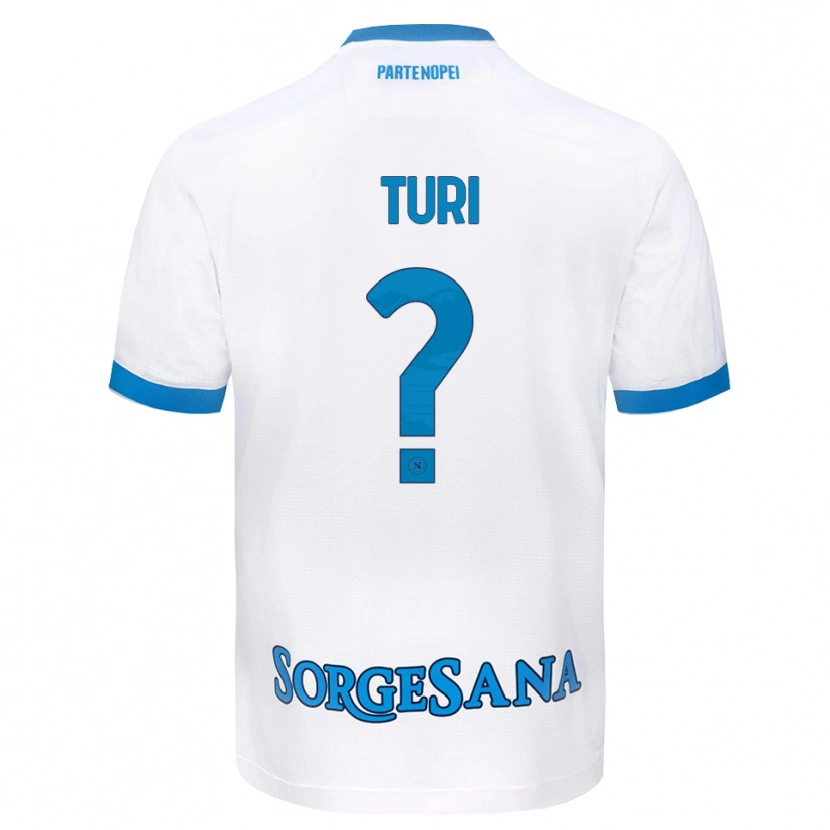 Danxen Kvinder Claudio Turi #0 Hvid Himmelblå Udebane Spillertrøjer 2026/27 Trøje T-Shirt