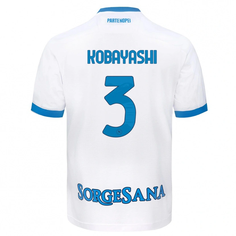 Danxen Kvinder Miharu Kobayashi #3 Hvid Himmelblå Udebane Spillertrøjer 2026/27 Trøje T-Shirt