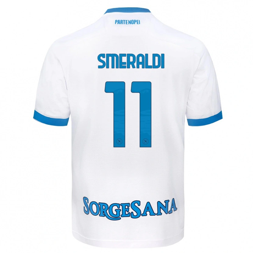 Danxen Kvinder Andrea Smeraldi #11 Hvid Himmelblå Udebane Spillertrøjer 2026/27 Trøje T-Shirt