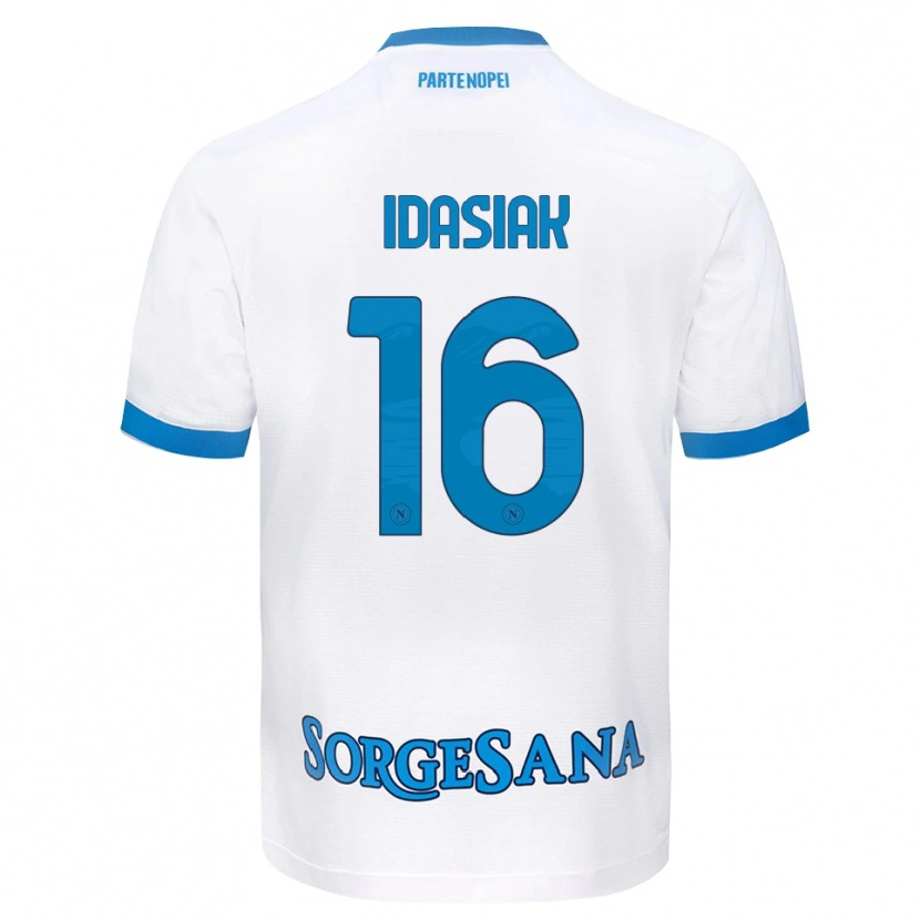 Danxen Kvinder Hubert Idasiak #16 Hvid Himmelblå Udebane Spillertrøjer 2026/27 Trøje T-Shirt