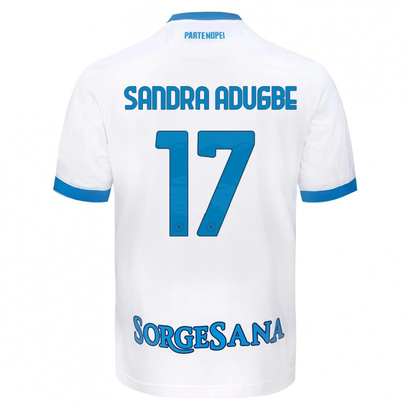 Danxen Kvinder Olamide Sandra Adugbe #17 Hvid Himmelblå Udebane Spillertrøjer 2026/27 Trøje T-Shirt