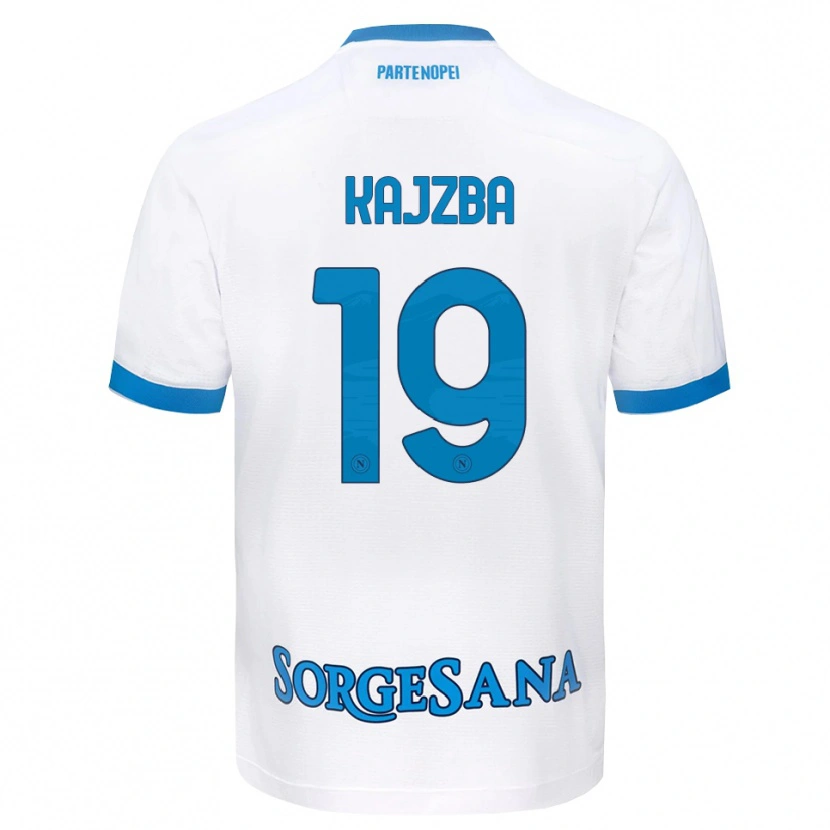 Danxen Kvinder Nina Kajzba #19 Hvid Himmelblå Udebane Spillertrøjer 2026/27 Trøje T-Shirt