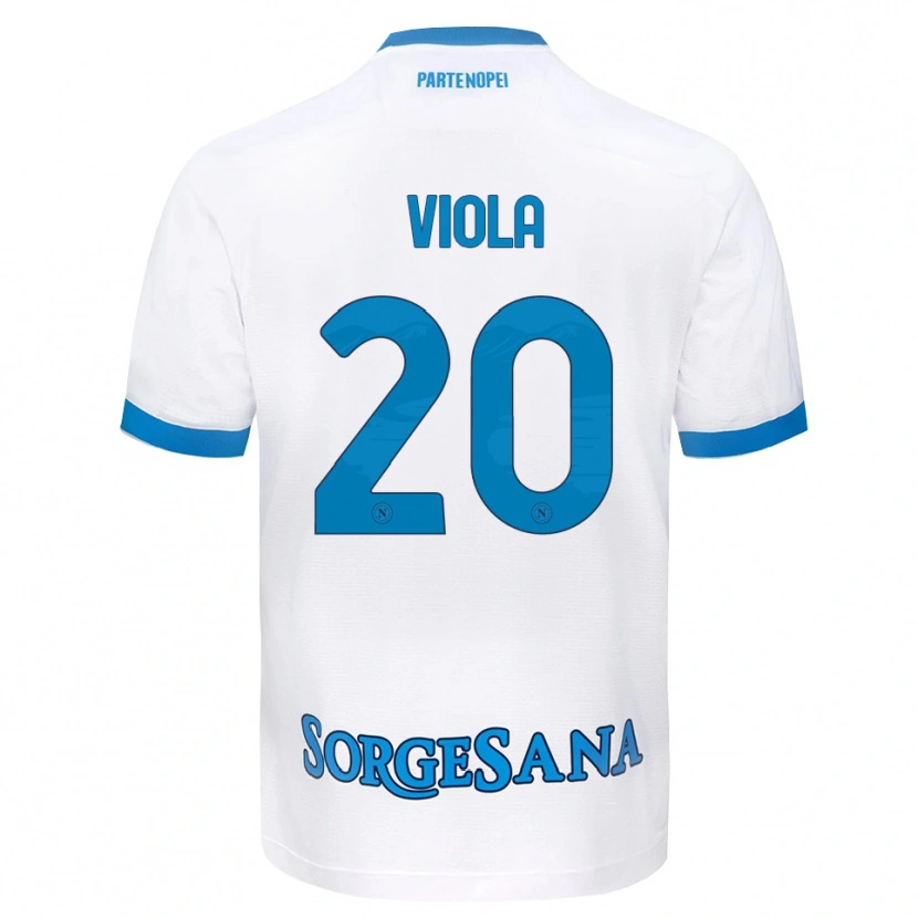Danxen Kvinder Nicola Viola #20 Hvid Himmelblå Udebane Spillertrøjer 2026/27 Trøje T-Shirt