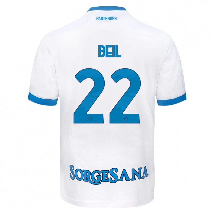 Danxen Kvinder Vivien Beil #22 Hvid Himmelblå Udebane Spillertrøjer 2026/27 Trøje T-Shirt