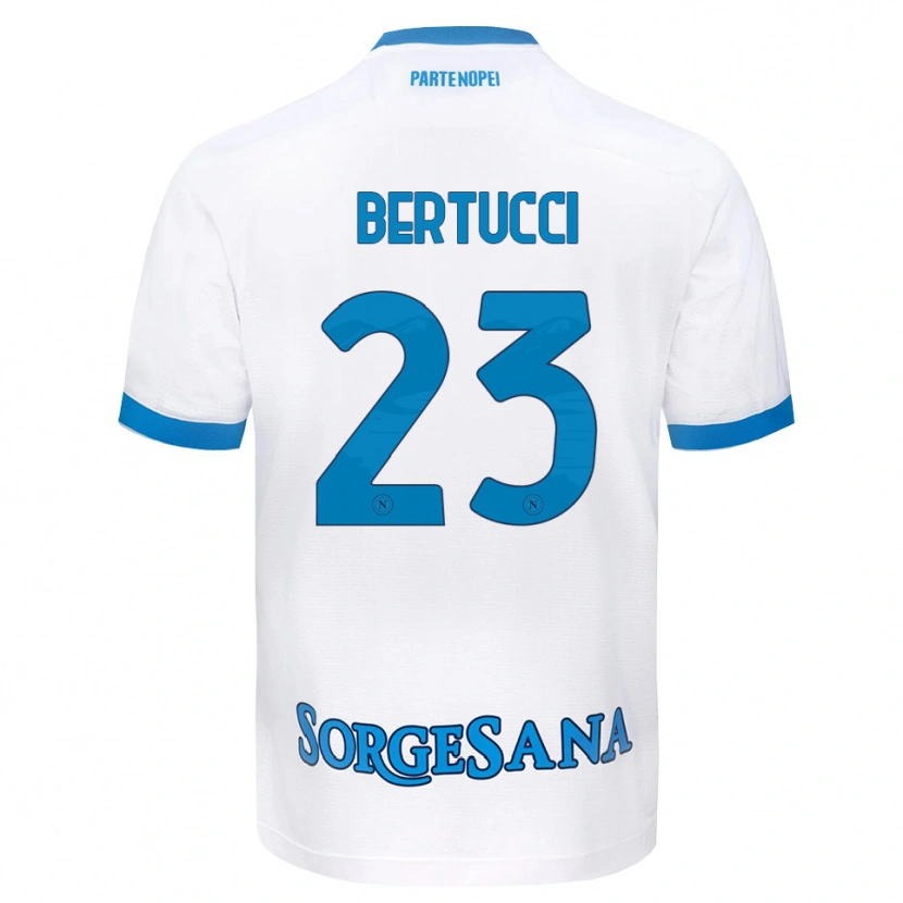 Danxen Kvinder Sofia Bertucci #23 Hvid Himmelblå Udebane Spillertrøjer 2026/27 Trøje T-Shirt