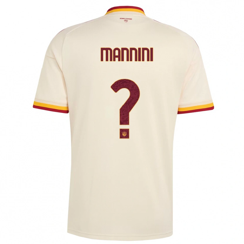 Danxen Kvinder Mattia Mannini #0 Champagne Rød Gul Udebane Spillertrøjer 2026/27 Trøje T-Shirt