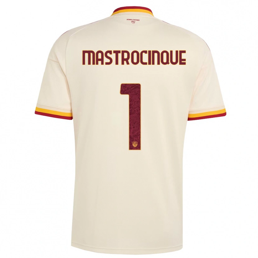Danxen Kvinder Luca Mastrocinque #1 Champagne Rød Gul Udebane Spillertrøjer 2026/27 Trøje T-Shirt