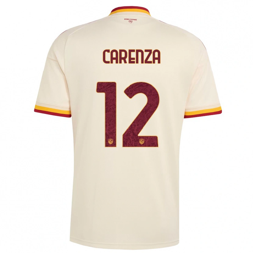 Danxen Kvinder Dario Carenza #12 Champagne Rød Gul Udebane Spillertrøjer 2026/27 Trøje T-Shirt