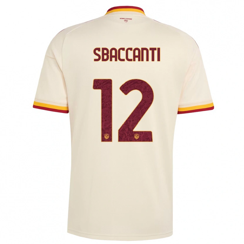 Danxen Kvinder Christian Sbaccanti #12 Champagne Rød Gul Udebane Spillertrøjer 2026/27 Trøje T-Shirt