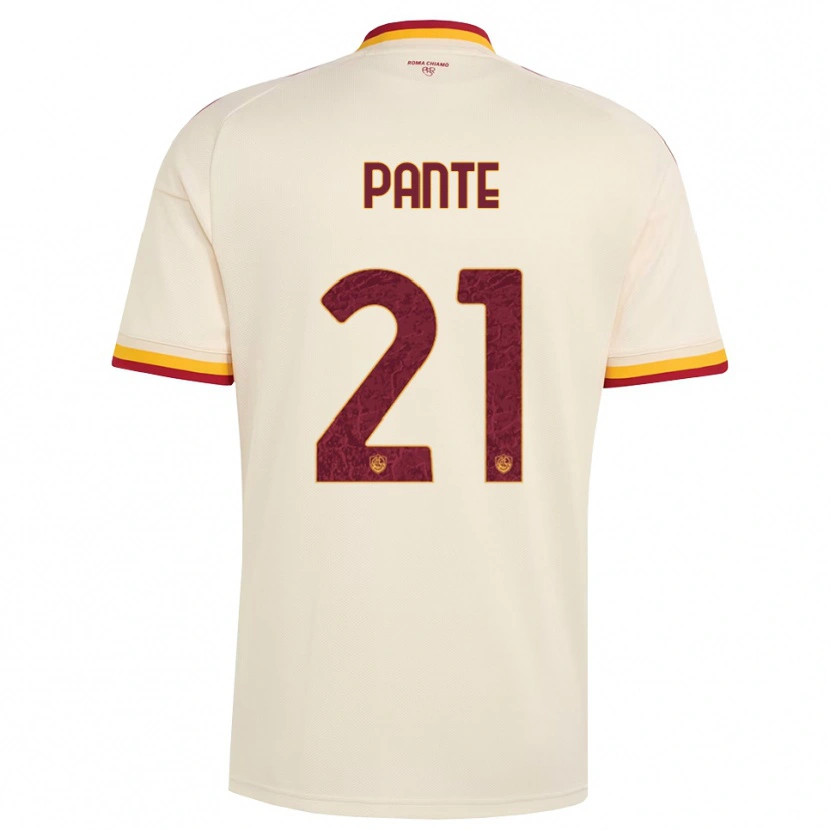 Danxen Kvinder Mia Tecla Christina Pante #21 Champagne Rød Gul Udebane Spillertrøjer 2026/27 Trøje T-Shirt