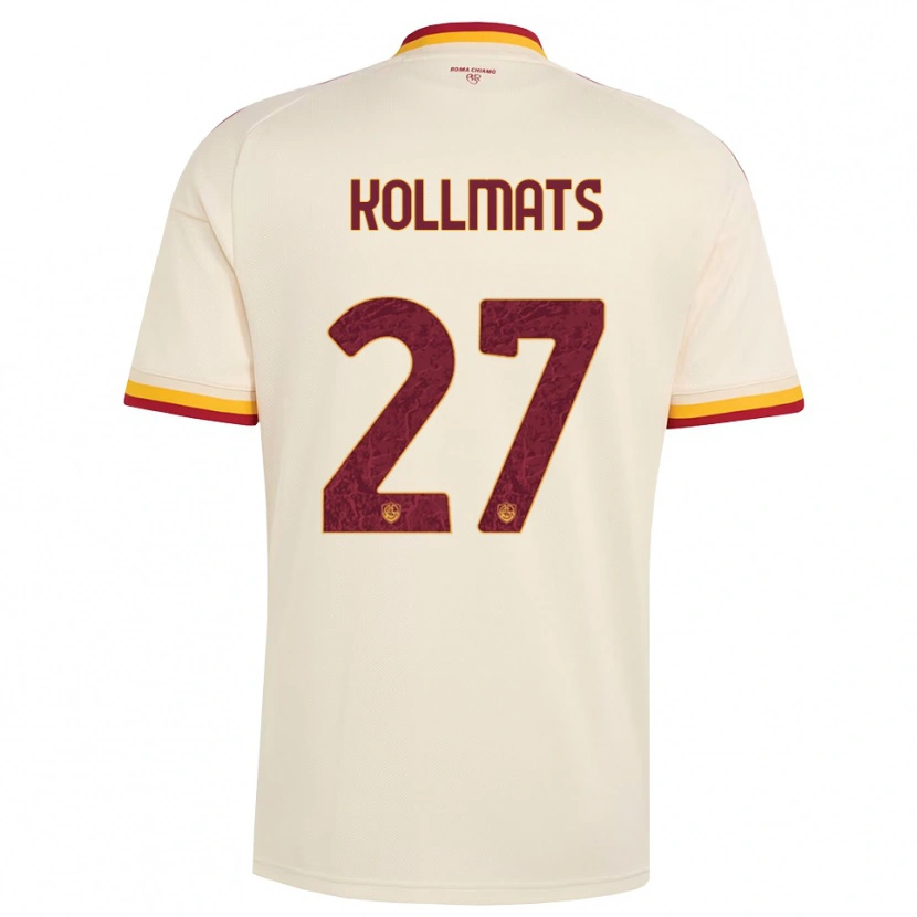 Danxen Kvinder Beata Kollmats #27 Champagne Rød Gul Udebane Spillertrøjer 2026/27 Trøje T-Shirt