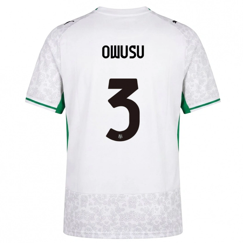Danxen Kvinder Gideon Owusu #3 Hvid Sort Grøn Udebane Spillertrøjer 2026/27 Trøje T-Shirt