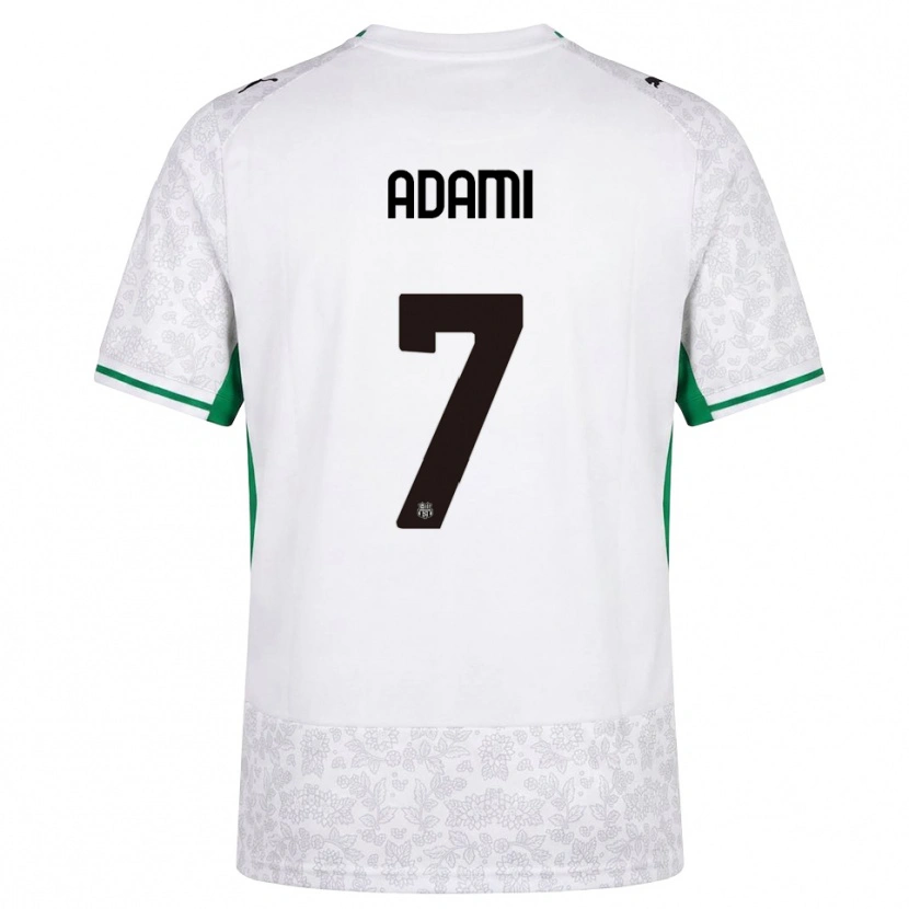 Danxen Kvinder Greta Adami #7 Hvid Sort Grøn Udebane Spillertrøjer 2026/27 Trøje T-Shirt