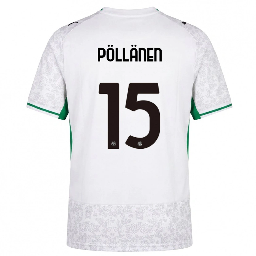 Danxen Kvinder Pharez Pöllänen #15 Hvid Sort Grøn Udebane Spillertrøjer 2026/27 Trøje T-Shirt