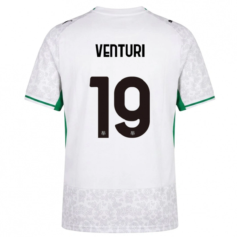 Danxen Kvinder Luca Venturi #19 Hvid Sort Grøn Udebane Spillertrøjer 2026/27 Trøje T-Shirt