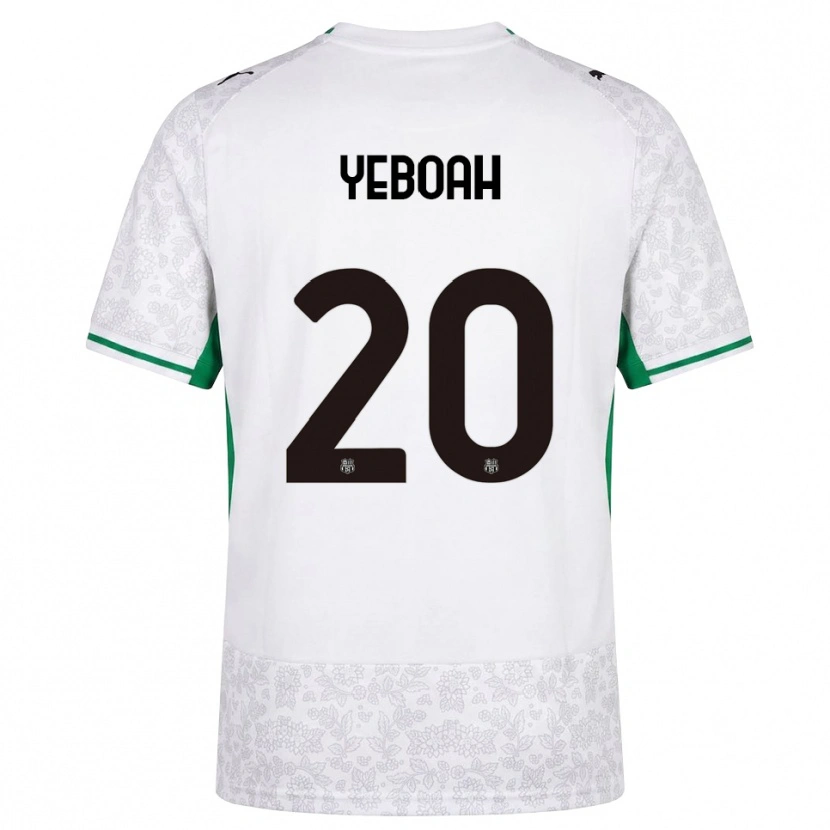 Danxen Kvinder Daniel Yeboah #20 Hvid Sort Grøn Udebane Spillertrøjer 2026/27 Trøje T-Shirt