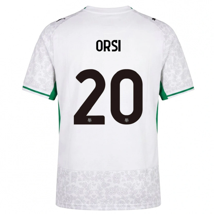 Danxen Kvinder Benedetta Orsi #20 Hvid Sort Grøn Udebane Spillertrøjer 2026/27 Trøje T-Shirt