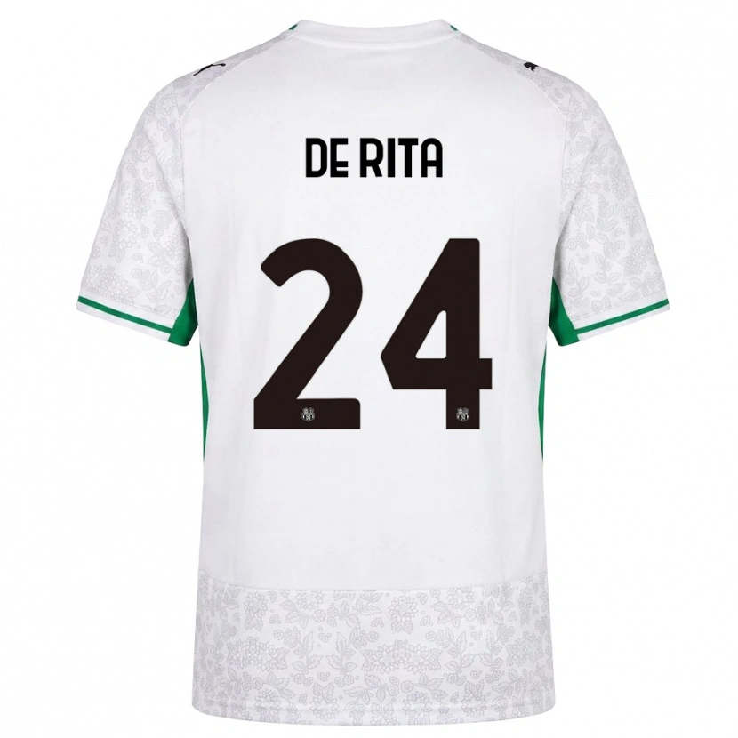 Danxen Kvinder Aurora De Rita #24 Hvid Sort Grøn Udebane Spillertrøjer 2026/27 Trøje T-Shirt