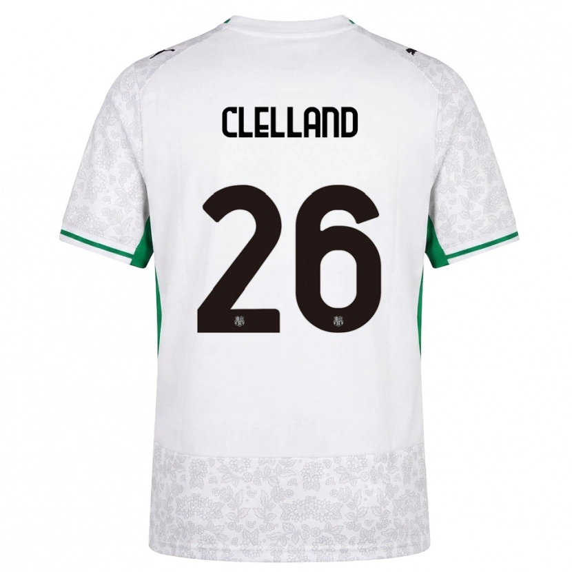 Danxen Kvinder Lana Clelland #26 Hvid Sort Grøn Udebane Spillertrøjer 2026/27 Trøje T-Shirt