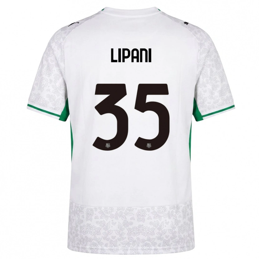 Danxen Kvinder Luca Lipani #35 Hvid Sort Grøn Udebane Spillertrøjer 2026/27 Trøje T-Shirt