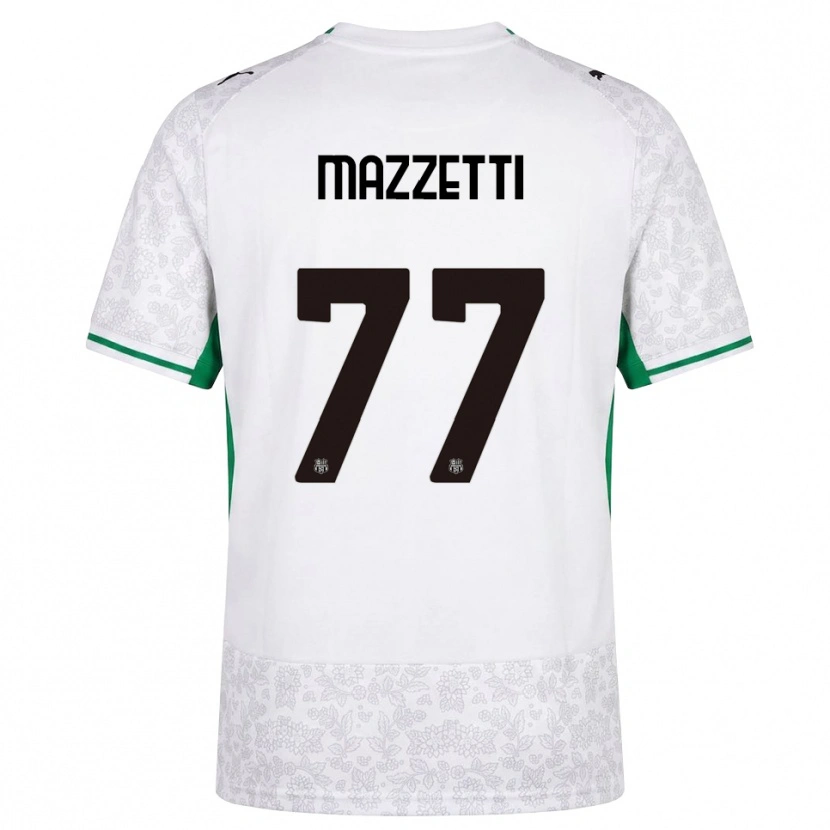 Danxen Kvinder Riccardo Mazzetti #77 Hvid Sort Grøn Udebane Spillertrøjer 2026/27 Trøje T-Shirt
