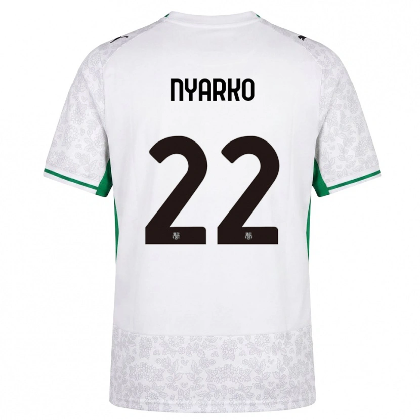 Danxen Kvinder Lorenzo Nyarko #22 Hvid Sort Grøn Udebane Spillertrøjer 2026/27 Trøje T-Shirt