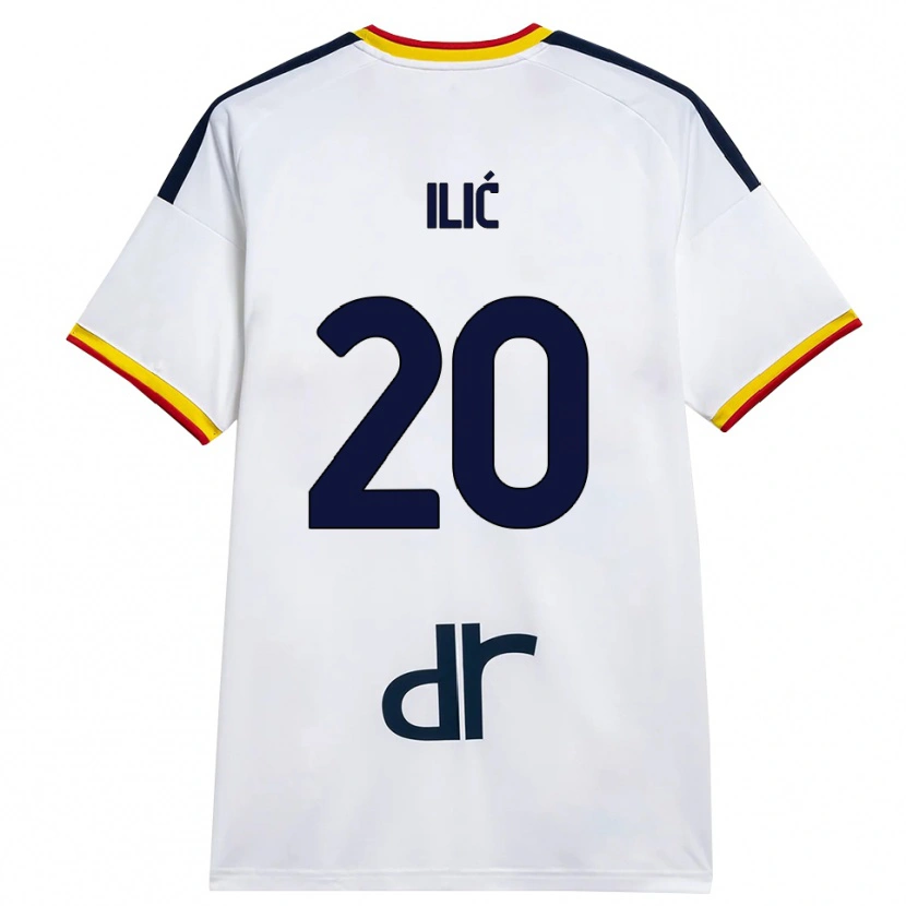Danxen Kvinder Ivan Ilić #20 Hvid Gul Rød Udebane Spillertrøjer 2026/27 Trøje T-Shirt