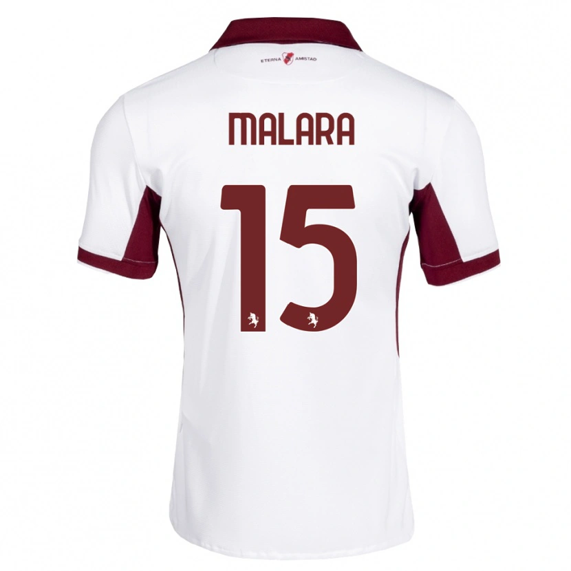 Danxen Kvinder Sara Malara #15 Bordeaux Hvid Rød Udebane Spillertrøjer 2026/27 Trøje T-Shirt
