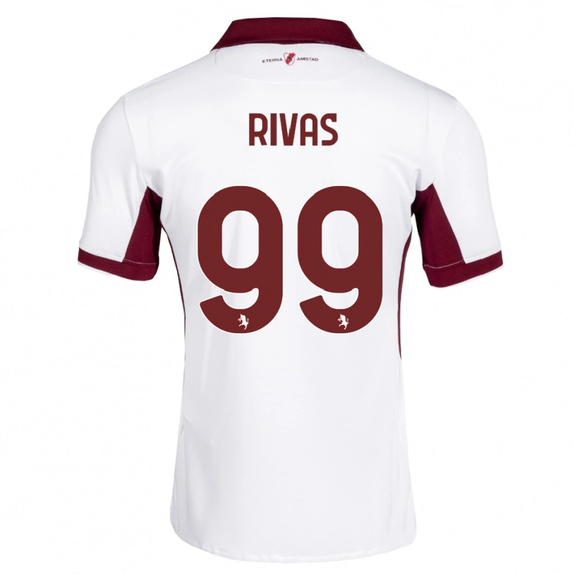 Danxen Kvinder Feder Rivas #99 Bordeaux Hvid Rød Udebane Spillertrøjer 2026/27 Trøje T-Shirt